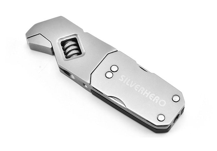 Skanto | Multifunksjonell Bærbar Rustfritt Stål Justerbar og Sammenleggbar Insexnøkkel Med Skrutrekker, for Daglig Bruk