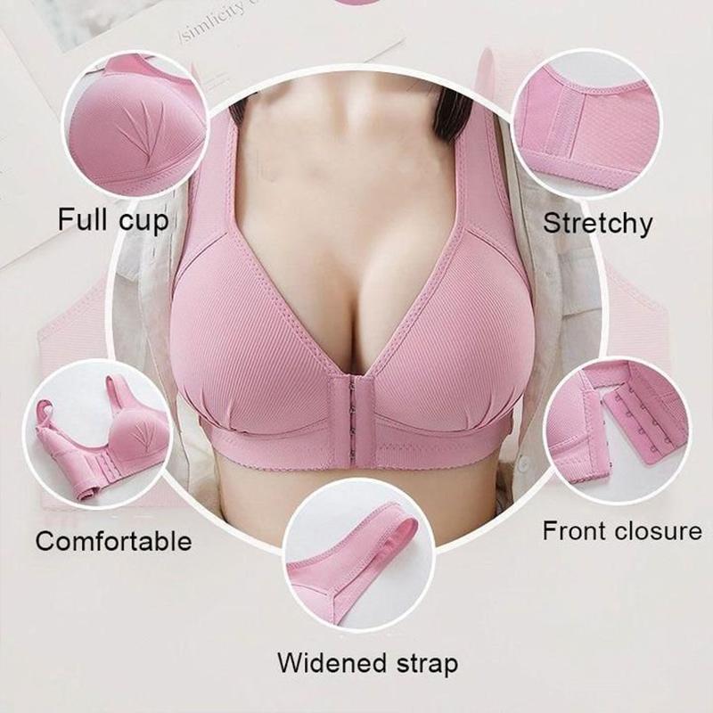 Skanto | Plus Size Front Closure Elastic Push Up Comfort Bra