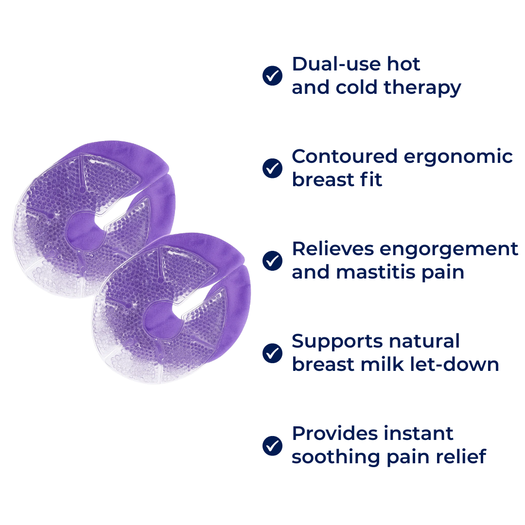 Engorgement Relief – Hot & Cold Contoured Gel Design – Comfort & Pain Relief for Nursing Mums Skanto