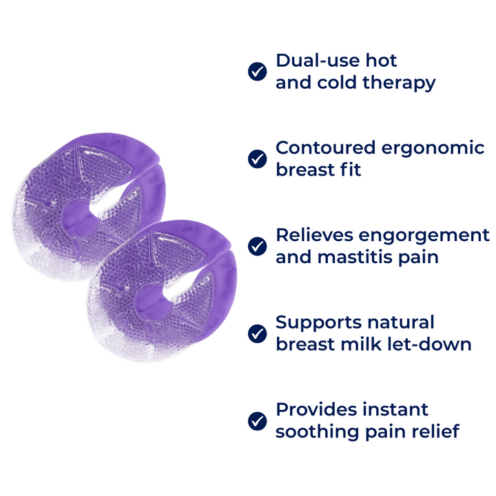 Engorgement Relief – Hot & Cold Contoured Gel Design – Comfort & Pain Relief for Nursing Mums Skanto