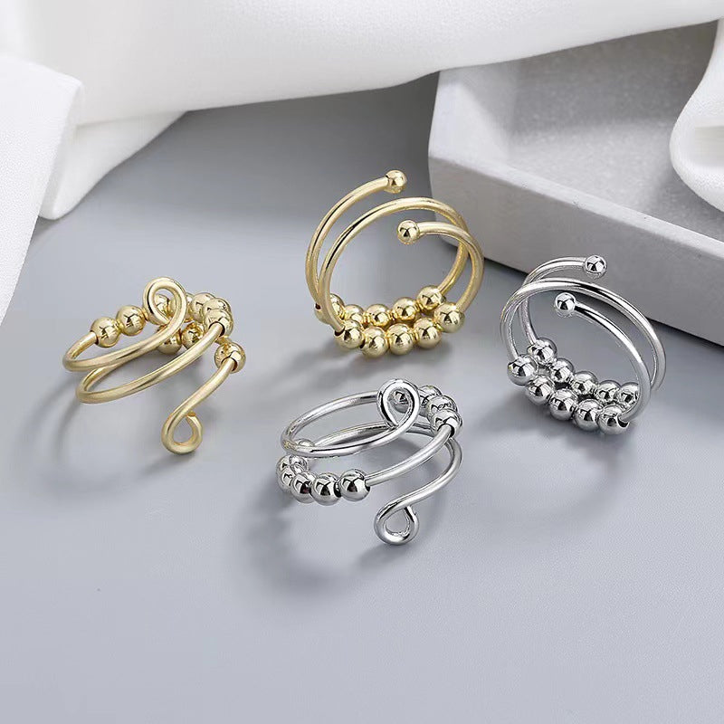 Skanto | Distribuer Dine Frykt Sirkel Perler Fidget Ring