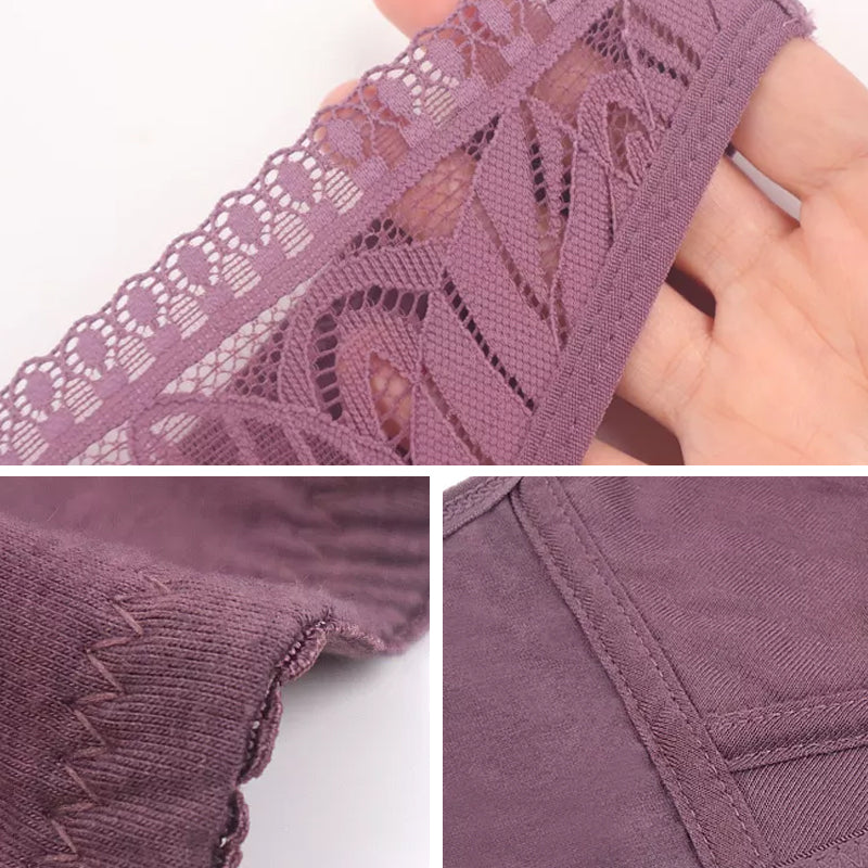 Skanto | Ensfarge Lacy Lingerie med Frontglidelås