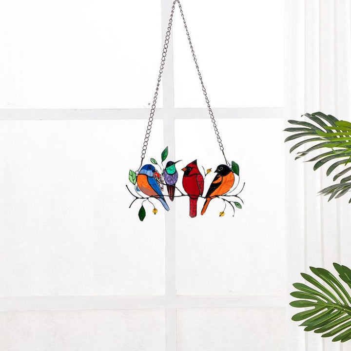 Fugler Flekket Glassvindu Henge 🐦 | Skanto