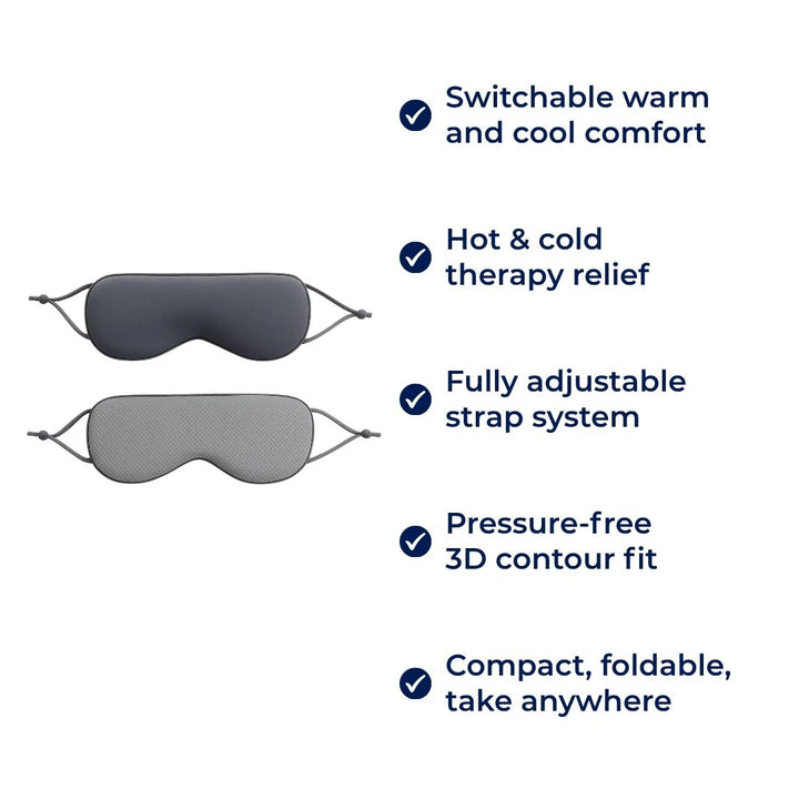 Dual-Temperature Varm og Kald Sider – Full-dekning Blackout Design – For Reisende og Lys-sensitive Sover Skanto