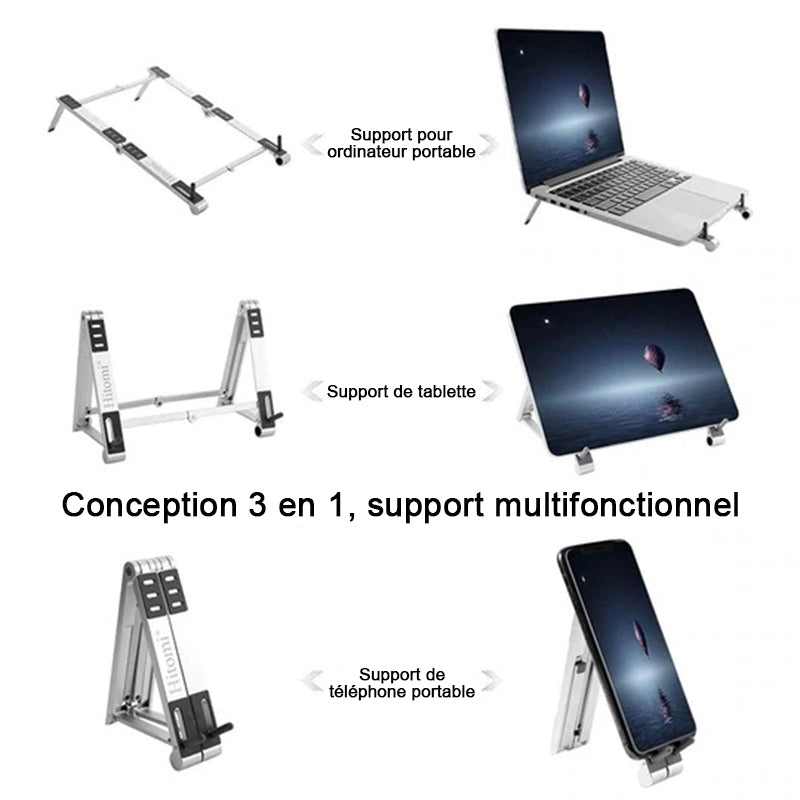 Multifunksjonell 3-i-1 støtte for laptop pad telefon | Skanto