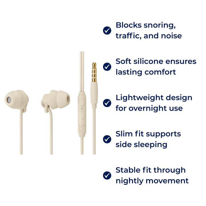 Støydempende – Ergonomisk Silikon – For Sidesovere – Blokkerer Snorking & Trafikk – Komfort Hele Natten Skanto