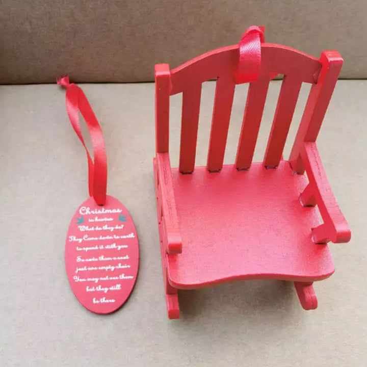 Skanto | Juletre Trehåndverk Lite Vuggende Stol Ornament