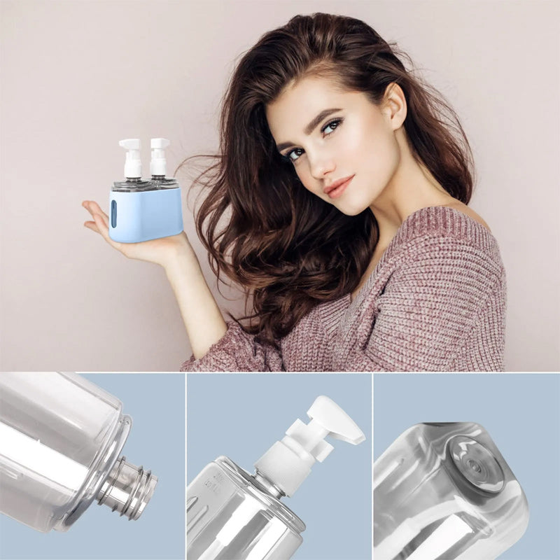 Shampoo Dispenser Bærbar Reisesett med Flaske | Skanto