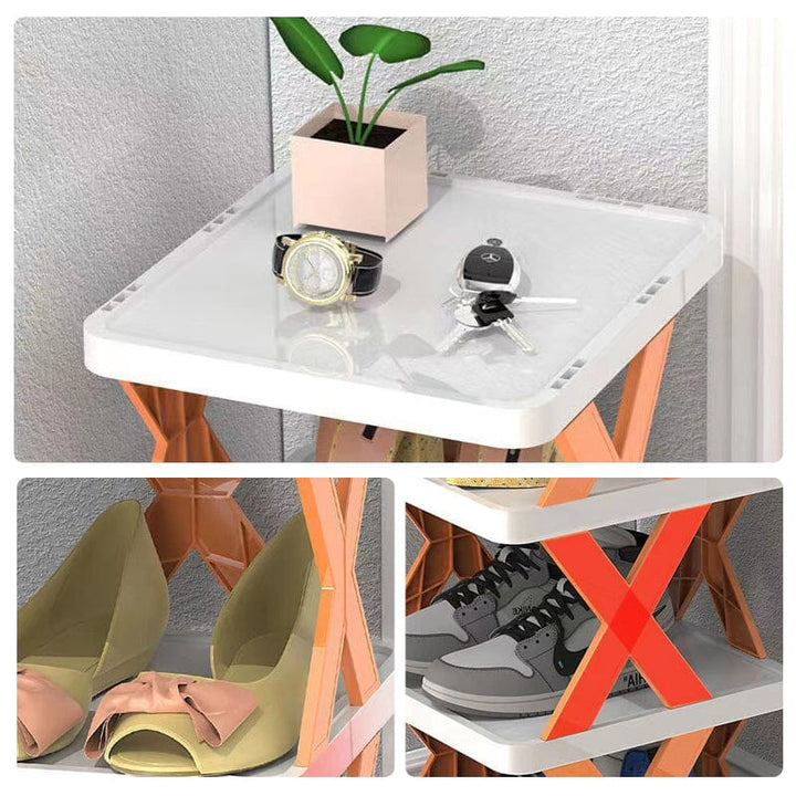 Foldbar Multi-Lags Skoholder, Skoplassering Hylle Organiser | Skanto