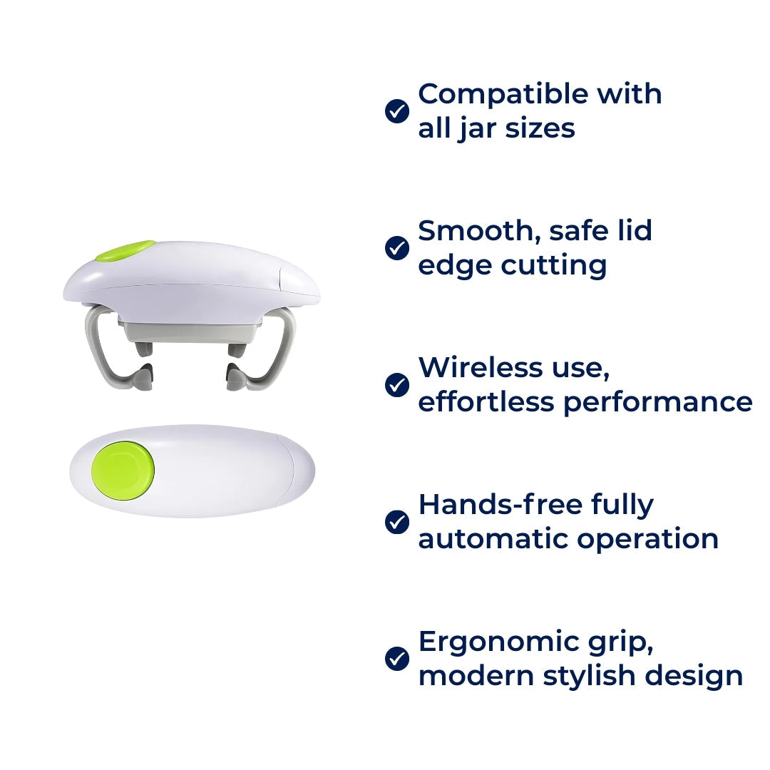 Smooth Edge Safety – Batteridrevet – Enkelt berøring – Forhindrer kutt – Ideell for eldre og kokker Skanto