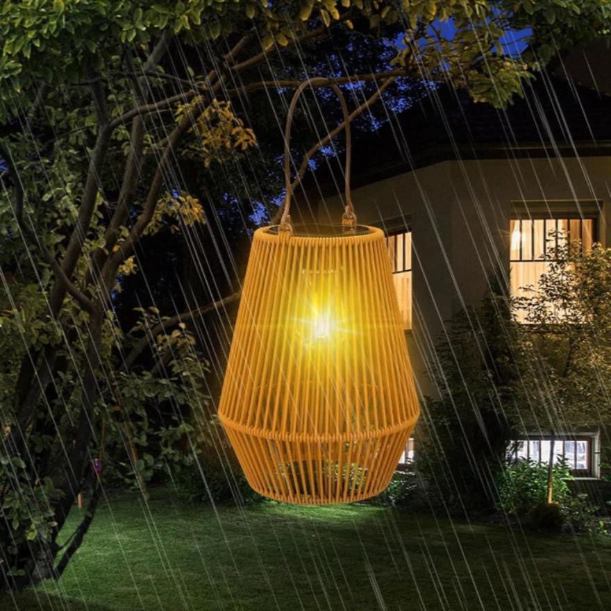 Skanto | Solen Utendørs Håndvevet Hage Lamper | Vanntett Landskapslys for Villa & Terrassedekorasjon - Alpho
