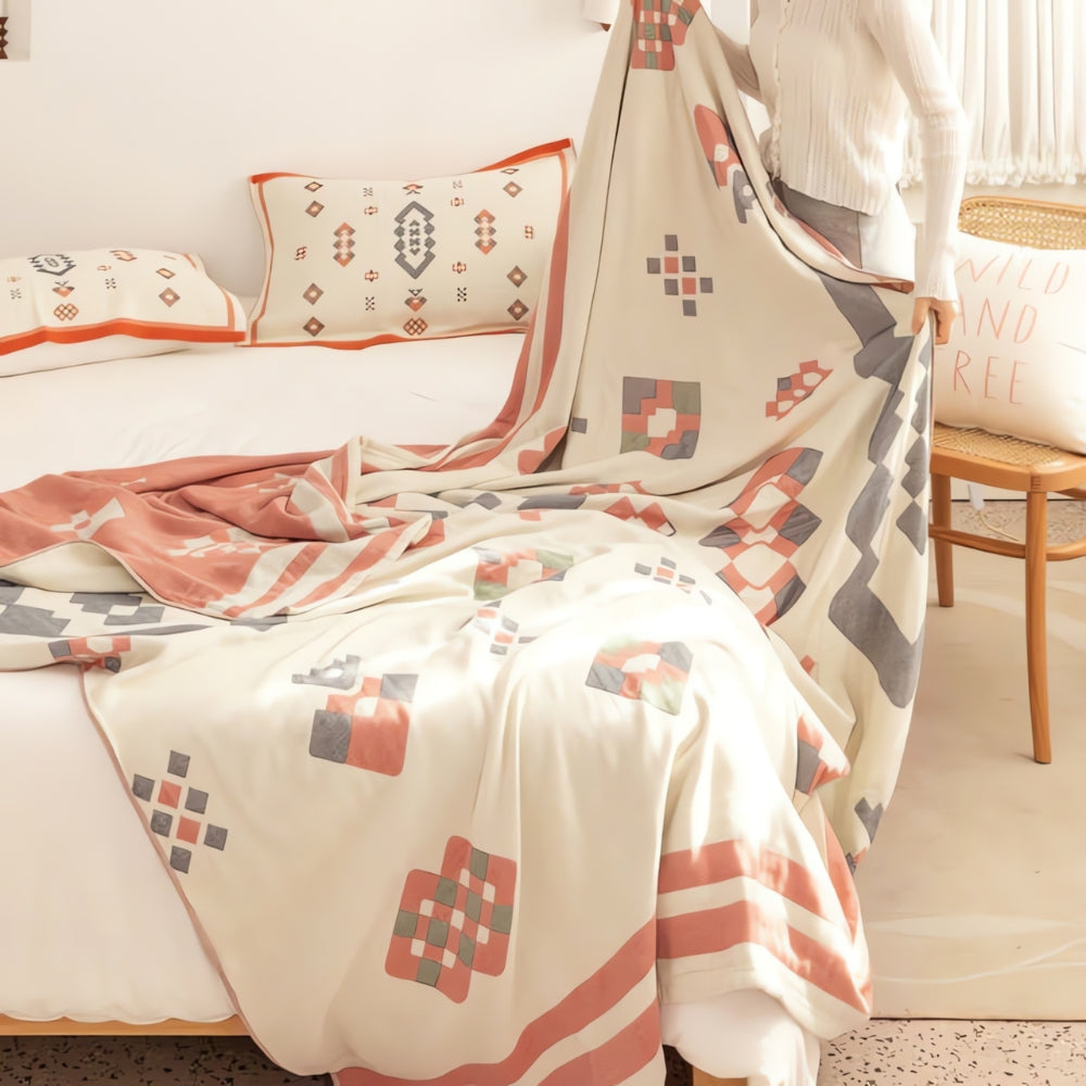 Skanto | Chevron Design Fire-lags Bomullspledd
