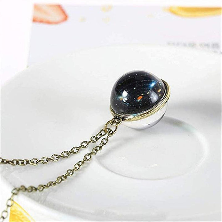 Skanto | Dobbeltsidig Glass Galaxy Halskjede