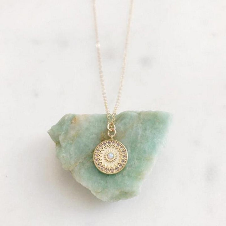 Moon & Sun Croissant Necklace | Skanto