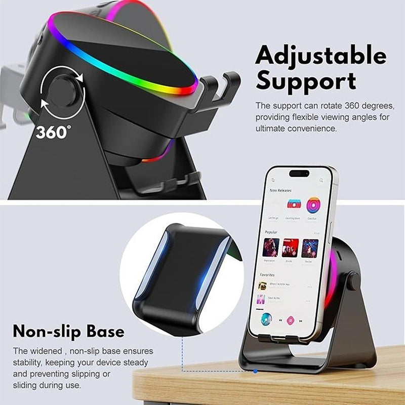 Skanto | 4-I-1 360° Rotasjon Bluetooth Høyttaler Stativ