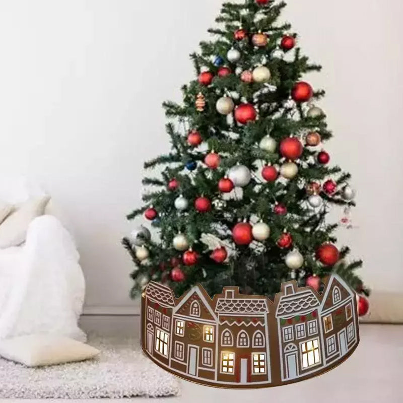 Skanto | LED Juletrekjole – Lebkuchenhus Design i PVC