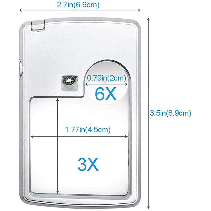 Skanto | LED Kort Type Forstørrelsesglass For Lesing