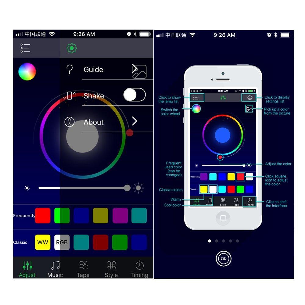 Skanto | 5 i 1 6.2M RGB LED Lys Lyd Aktiv Bil Interiør Lys