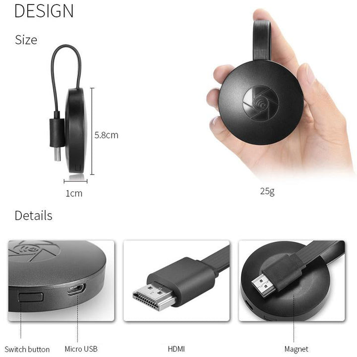 Julegave 1080-HD Trådløs Skjermprosjektor