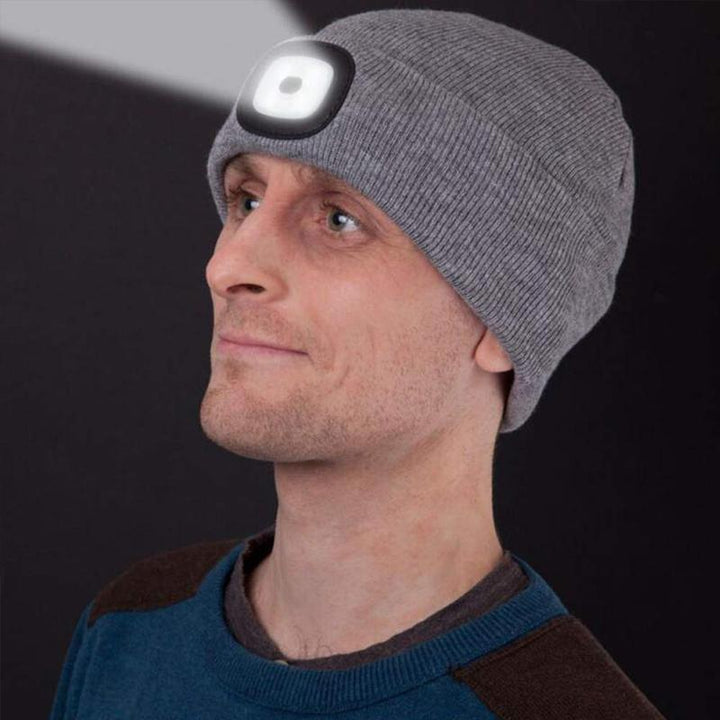Skanto | Avtagbar LED Hodelykt Beanie Lue