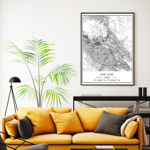 Bykart over San Jose – Lerretsbilde