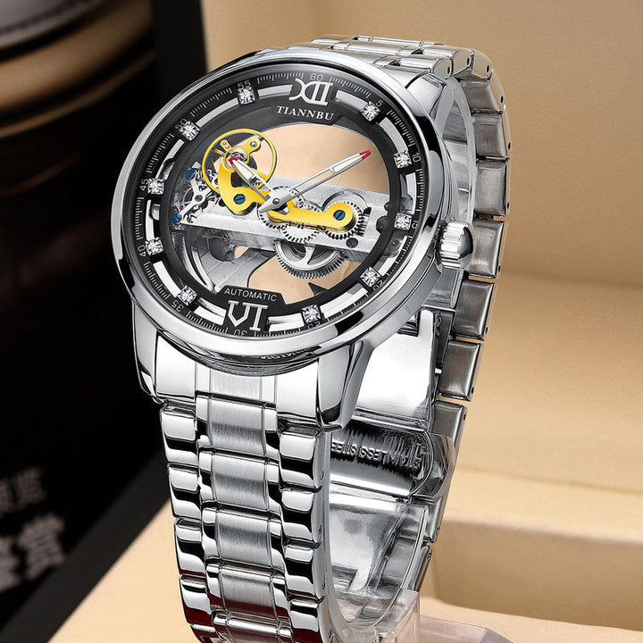 Skanto | Skeleton Tourbillon Ultra Tynn Automatisk Mekanisk Klokke
