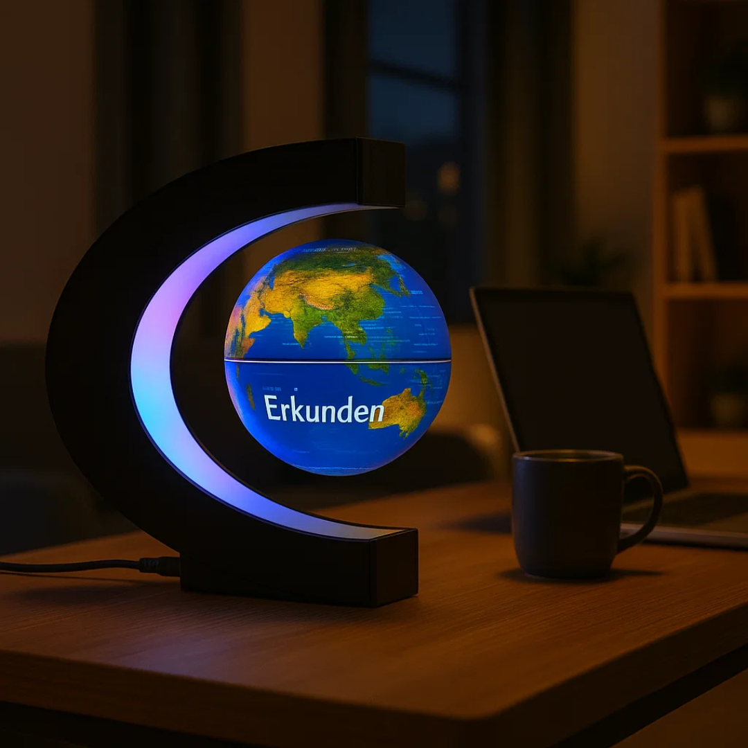 AstroGlobe LED-Weltkugel – Skjebende Globuslampe med Magnetaufhängung