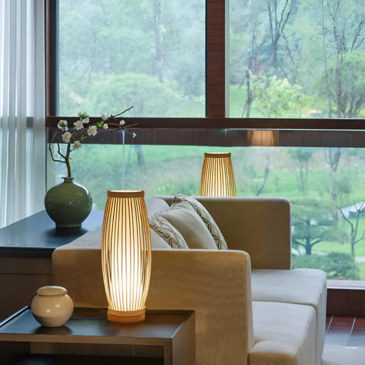 Skanto | Japansk LED Bordlampe laget av Bambus