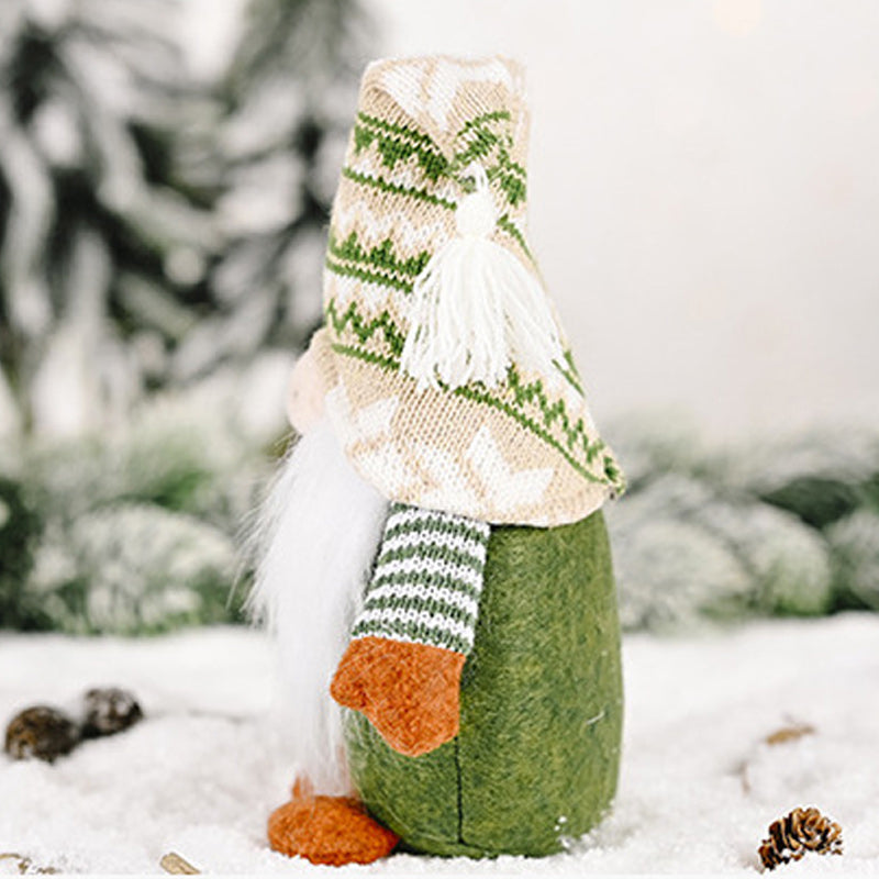 Skanto | Julegrønn Ansiktsløs Gammel Mann Alf Figurine