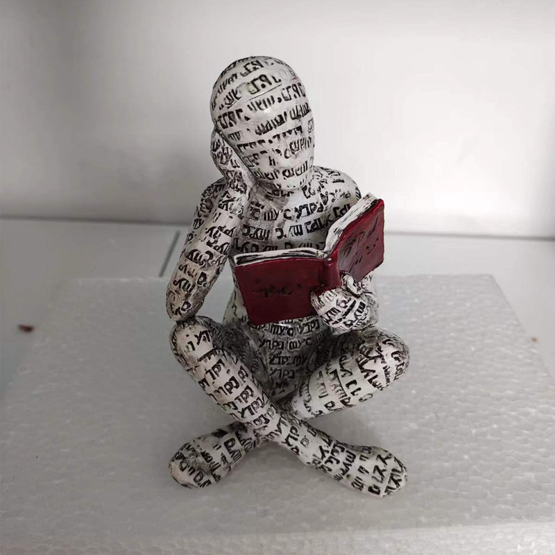 Resin Moderne Lesende Kvinne Statue Ornament i Form av en Lærer | Skanto