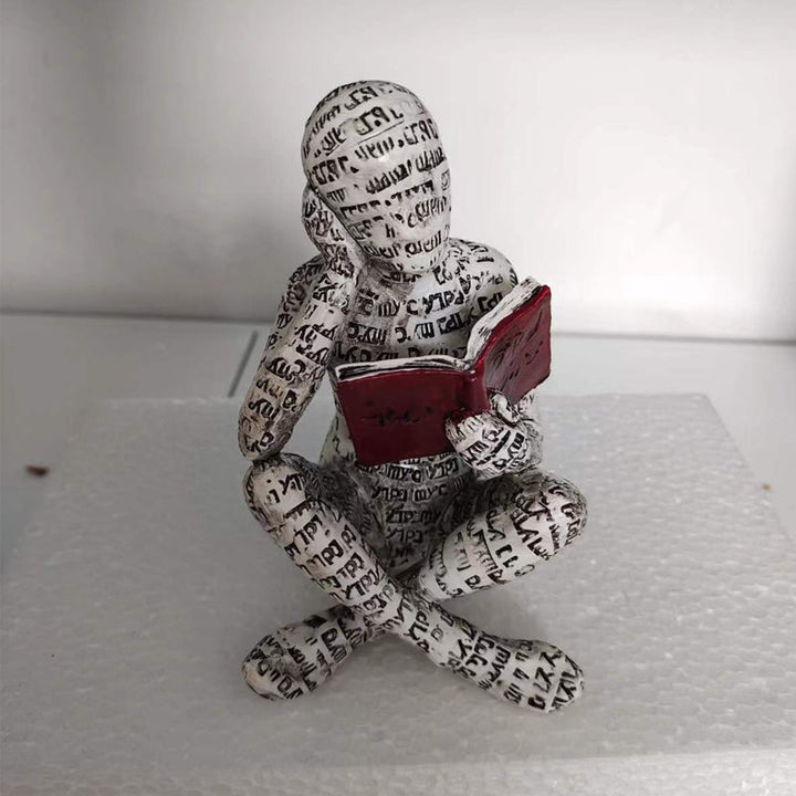 Resin Moderne Lesende Kvinne Statue Ornament i Form av en Lærer | Skanto