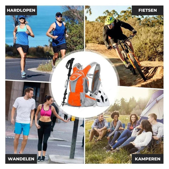 Skanto | TravelLite Ryggsekk - Ultralett Hydrering med Integrert Vattank