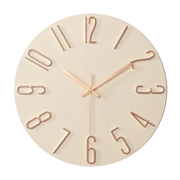 Skanto | Moderne Svart Veggklokke | 30 cm Stille Minimalistisk Design