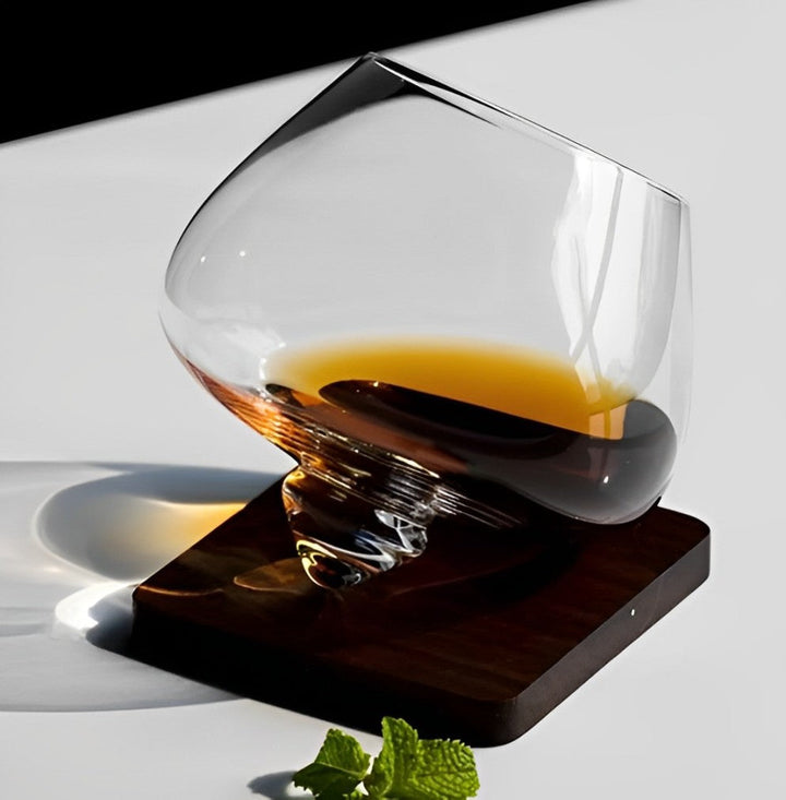 Belly Whiskey og Ølglass - Roterende Tumbler for Cocktails, Vin og andre Drinker Skanto