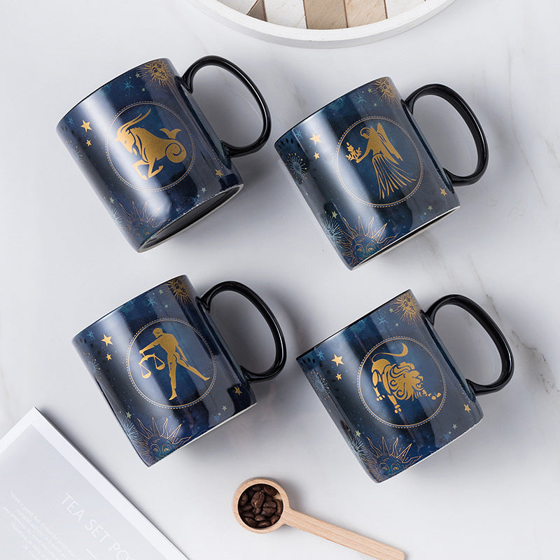 12 Konstellasjoner Krus Kobalt Blå Keramikk Kaffe Krus | Skanto