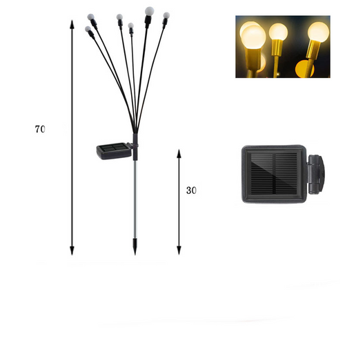 Skanto | LED Sollys for Hage med Fleksible Lyskuler – Vanntett Dekorativt Lys for Bed og Stier