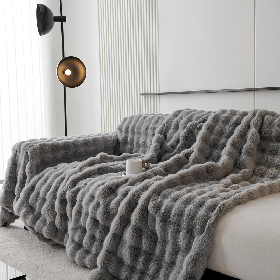 Luksus Ripple Faux Fur Sofa Deksel - Moderne, Stilig & Holdbar Sofa Beskyttelse | Skanto