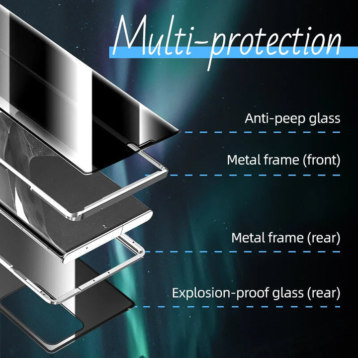 Magnetische Samsung-Glashülle | Doppelseitiges Gehärtetes Glas