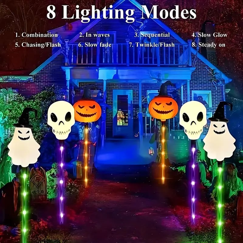 Skanto | 6 i 1 Halloween Solhage Lys