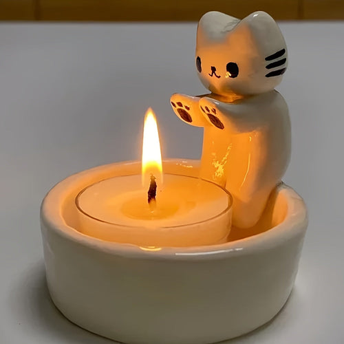 CharmingCat - Lekende Harpiksk Candle Skuff for Organisering Skanto