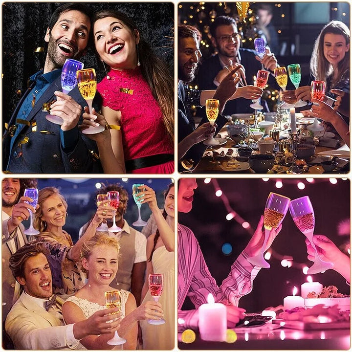 GlowSip - LED-belyst vinglasssett (6 stk) Skanto