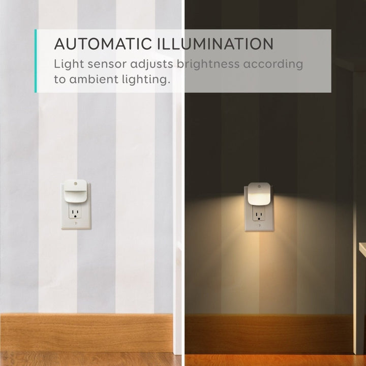 Skanto | Energisparende stikkontakt nattlys med automatisk sensor (6-pakning)