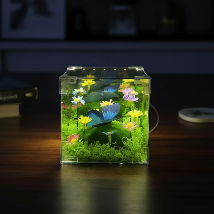 LED Sommerfugl Hage Kuben Nattlys Dekor | Skanto