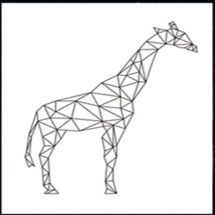 Minimalistisk sjiraffgeometri - Lerretsbilde
