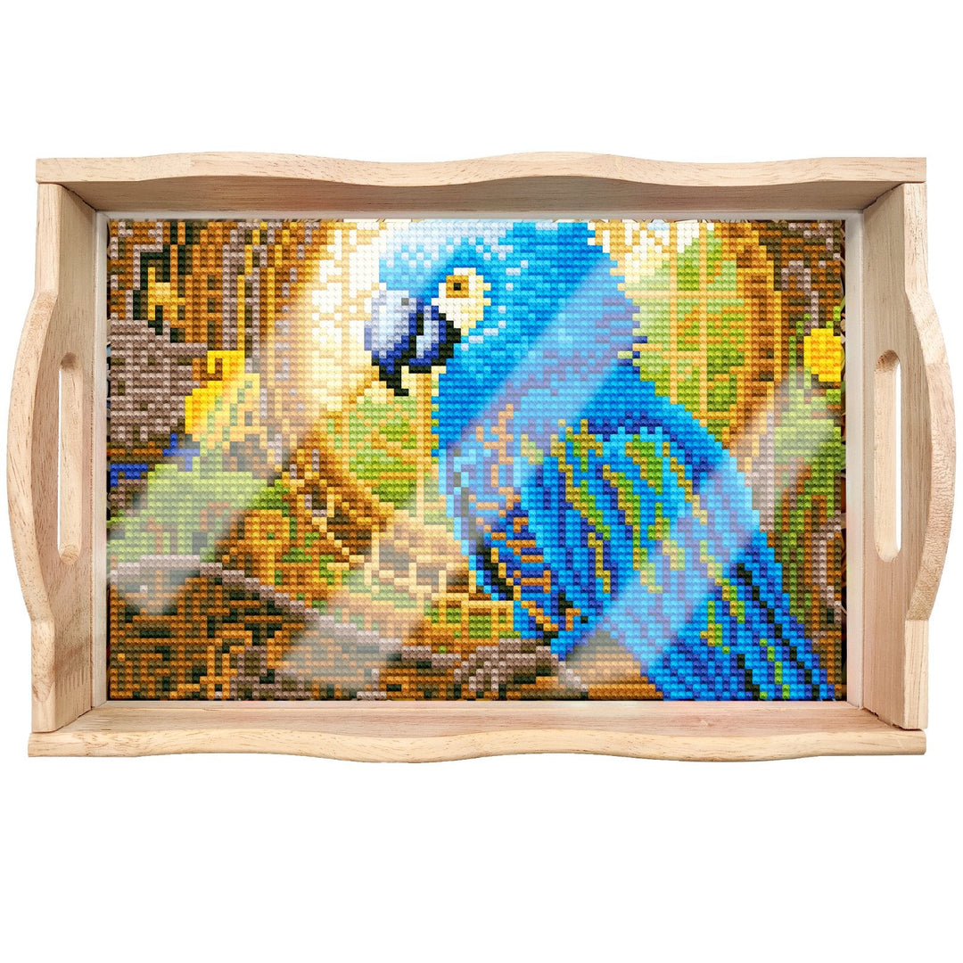 Skanto | DIY Diamant Maleri Trebrett Matbrett med Håndtak Stue Dekorasjon Mandala Trebrett Sett