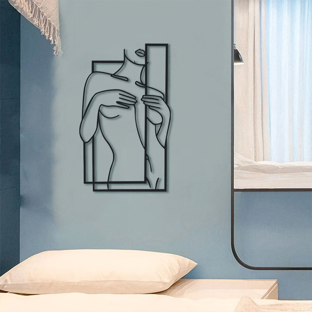 Skanto | LineaArt Metallveggdekorasjon - Moderne minimalistisk veggkunst for soverom