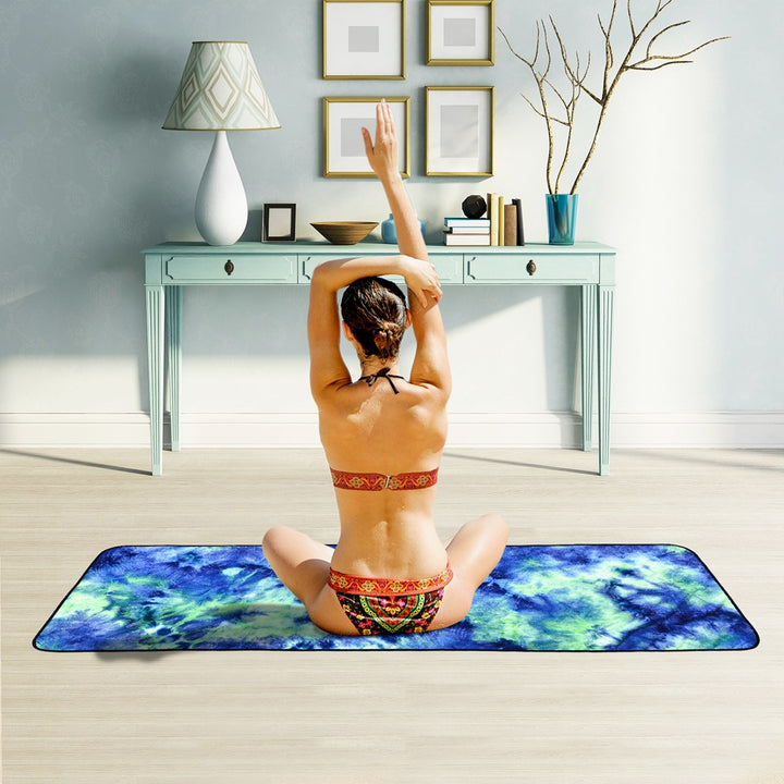 Dame yoga-matte med skridsikker overflate og fargerik fargekombinasjon Skanto