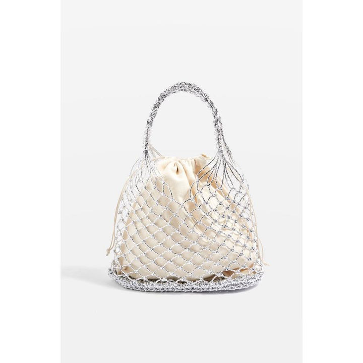 Hand-knotted net bag with luxurious lining Skanto