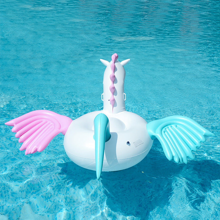 Dame inflatable unicorn svømmebasseng leke Skanto