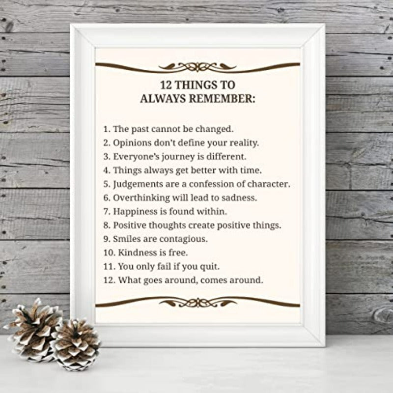 "12 Things to Always Remember" Poster | Skanto